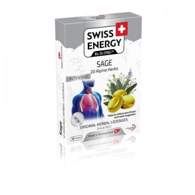 Swiss Energy Жалфија +20 билки 12 пастили