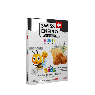 Swiss Energy Мед +20 билки за деца  12 пастили