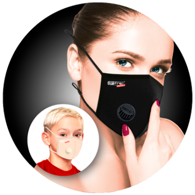 dr Frei - Заштитна црна маска за лице со филтер L-XL